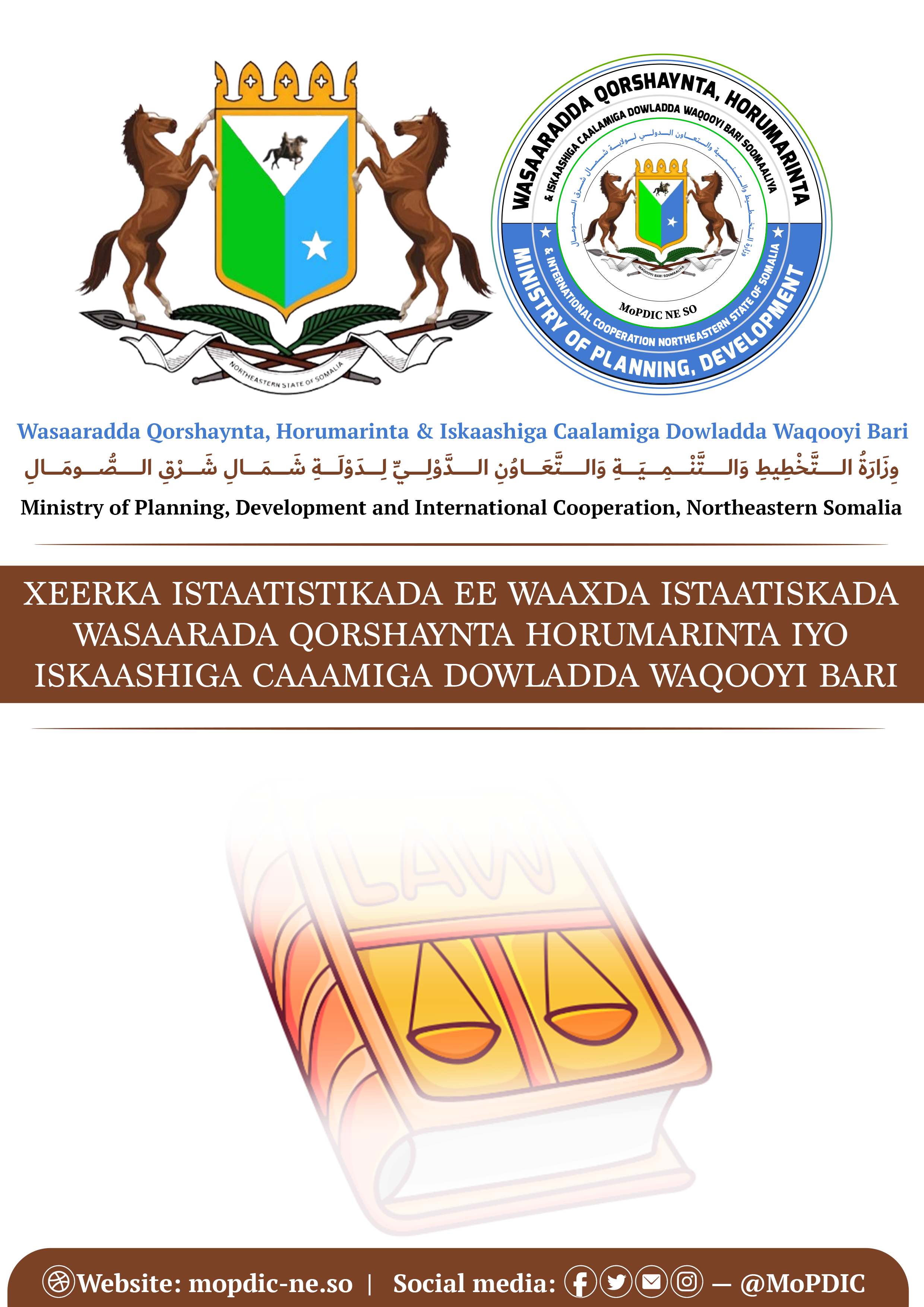 Xeerka Hoosaadka Istaatikada ee Wasaaradda Qorshaynta Dowladda Waqooyi Bari Soomaaliya.